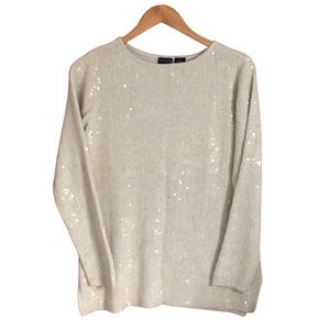 Vintage Country Shop boxy crew neck sequined sweater size S